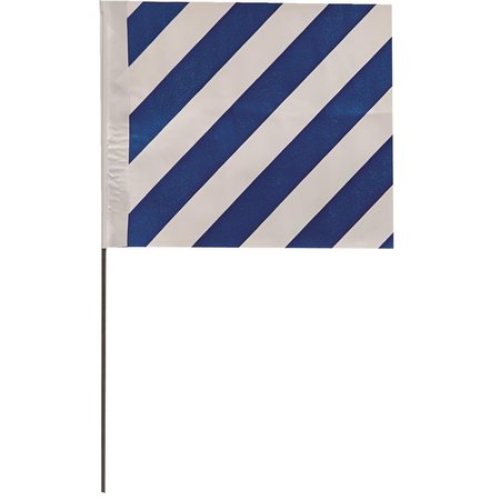 Blackburn Flag Blackburn 4"x5" Pattern Stake Flags with18" Wire Staff 458W WHITE /BLUE CHECKERED